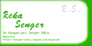 reka senger business card